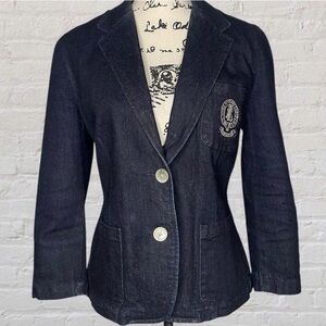Vintage Ralph Lauren Women’s Denim Jean Jacket - Unique Logo Details- Rare